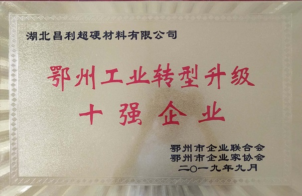 熱烈祝賀湖北昌利公司榮獲鄂州工業(yè)轉(zhuǎn)型升級10強企業(yè)、董事長龍其準(zhǔn)榮獲“鄂州工業(yè)優(yōu)秀民營企業(yè)家”稱號